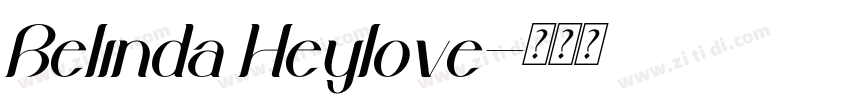 Belinda Heylove字体转换